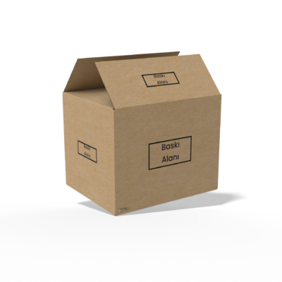 60x40x40 Koli - Kargo Kutusu (Yarım Kapak) Çift Oluklu